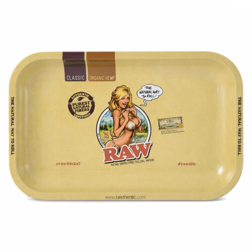 Поднос Для Самокруток RAW Bikini Girl Metal Rolling Tray (Small)