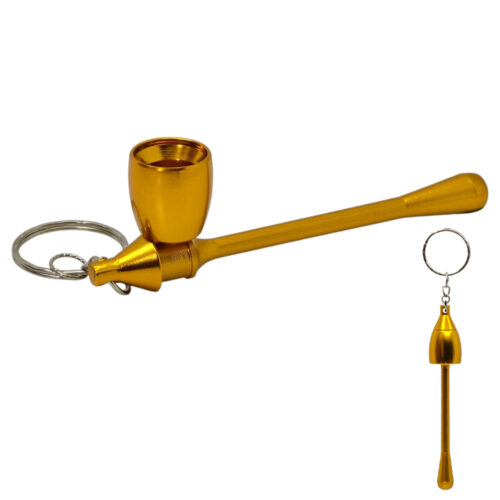 Брелок Для Куріння Трубка Гриб Mushroom Keychain Pipe Gold
