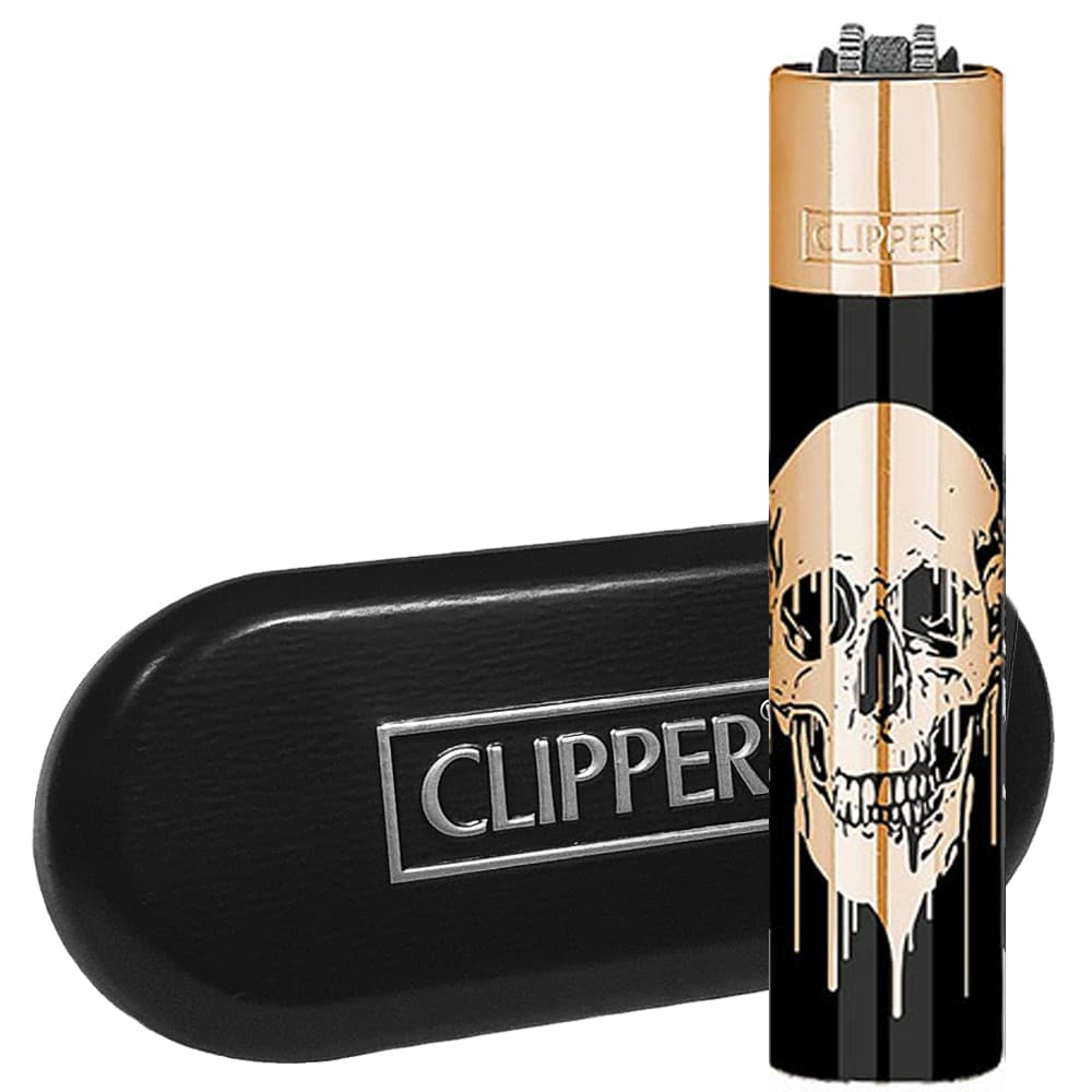 Металлическая Зажигалка Клиппер Clipper Metal - Black With Metallic Skull Характеристики: Материал корпуса – металл Тип топлива – газ Тип поджига – кремень Тип пламени – обычный Высота – 76 мм