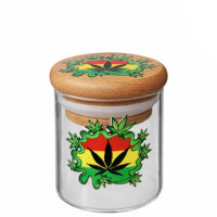 Стеклянная Банка Контейнер Для Хранения Травы Bamboo Glass Jars L
