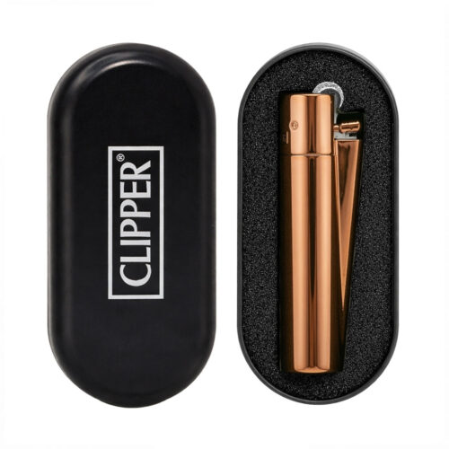 Металлическая Кремниевая Зажигалка Metal Clipper Rose Gold Gloss