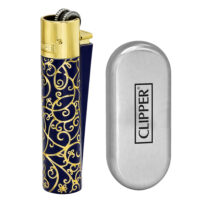 Зажигалка Клипер Металлическая Clipper lighter Blue Pattern