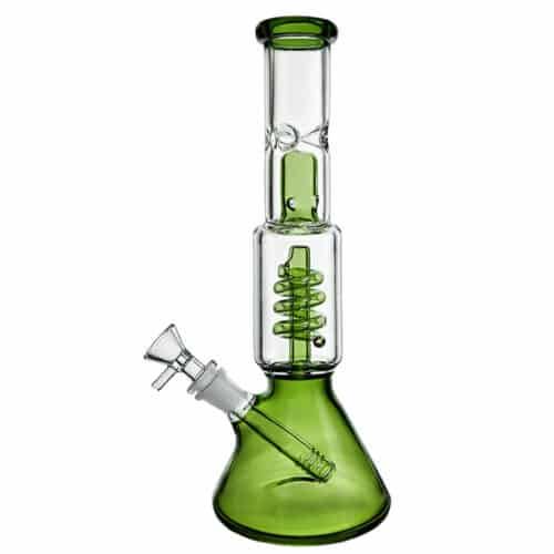 Скляний Зелений Бонг Спіраль Spiral Beaker Bong