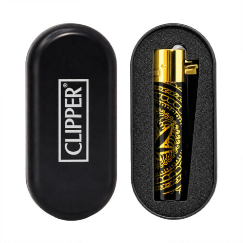 Газовая Зажигалка Clipper Metal - Leaves Premium Gold