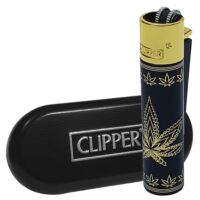 Многоразовая Зажигалка Clipper Metal - Leaves Silhouette Silver