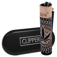 Металлическая Зажигалка Clipper Metal – Leaves Premium Rose Gold