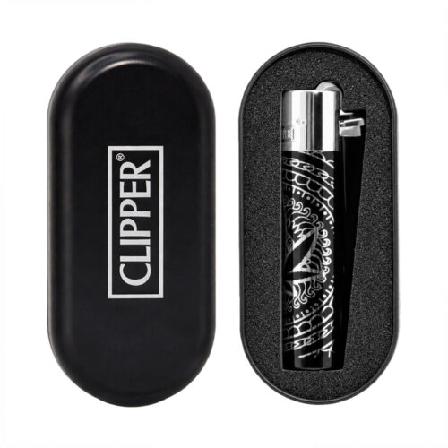 Подарочная Зажигалка Clipper Metal - Leaves Premium Silver