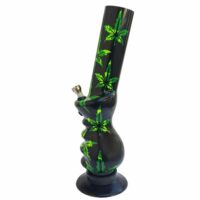 Большой Акриловый Бонг Cannabis Leaves