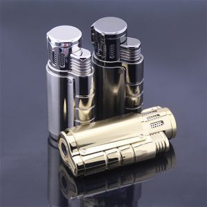 Турбо Зажигалка 3 Форсунки Jobon ZB-957 Silver