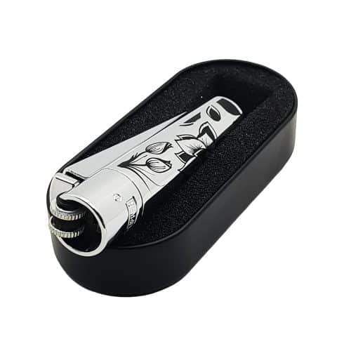Зажигалка Газовая Clipper Flowers Metallic Silver