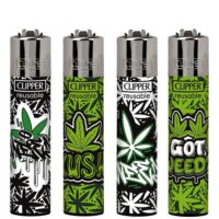 Газовая Зажигалка Clipper Graffiti Leaves