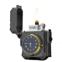 Бензиновая Зажигалка С Часами ZhiBo Lighter
