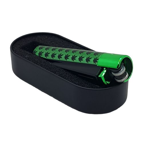 Металлическая Зажигалка Clipper "Mini Leaves Green"