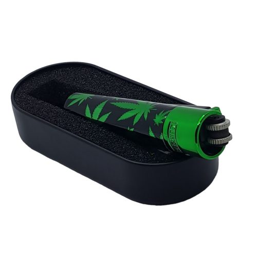 Зажигалка Газовая В Футляре Clipper Green Leaves v1