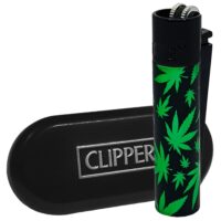 Зажигалка Клиппер Металл Clipper Green Leaves v2