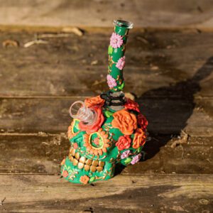 Стеклянный Бонг Череп "Flowering Sugar Skull Bong"