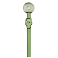 Трубочка Стеклянная Для Курения 14см Glass Tube Skull Green