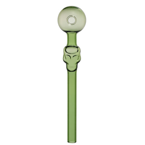 Трубочка Стеклянная Для Курения 14см Glass Tube Skull Green