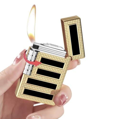 Зажигалка Газовая С Боковым Барабаном "Lighter Side Pulley Gold"