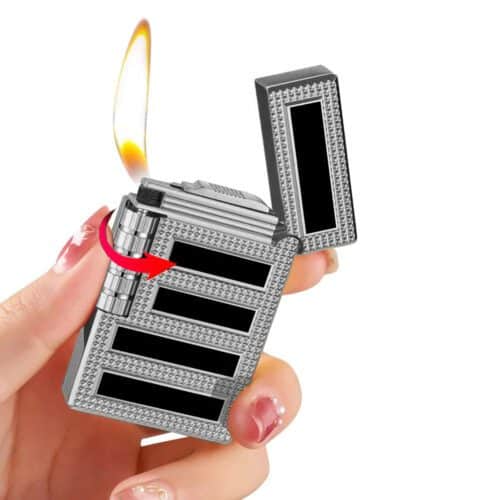 Газовая Зажигалка С Боковым Колесиком "Lighter Side Pulley Silver"