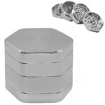 Железный Гриндер Для Табака "Hexagon Silver"