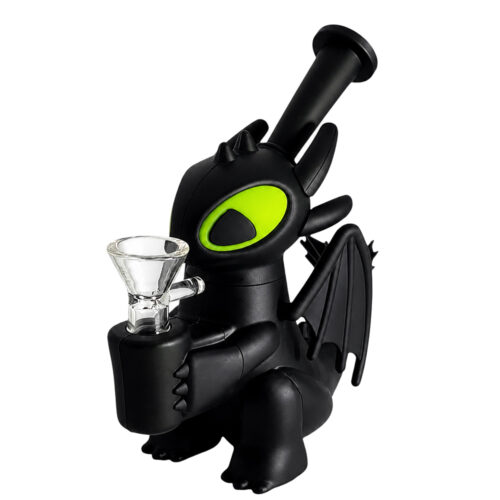Силиконовый Бонг Черный Дракон Toothless Dragon Silicone Bong