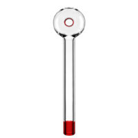 Трубка Стеклянная Для Курения Кристаллов Oil Pipe Colored Red