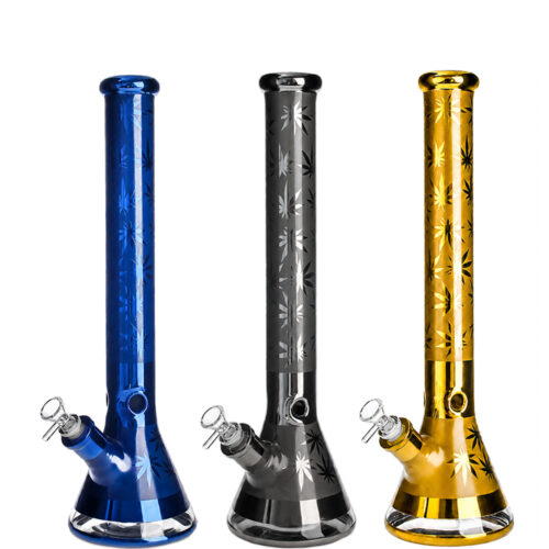 Бонг Стеклянный 40 см Royal Chrome Leaf Beaker
