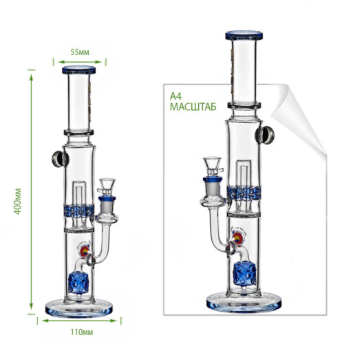 Бонг Стеклянный Для Травы Sapphire Bubble Perc