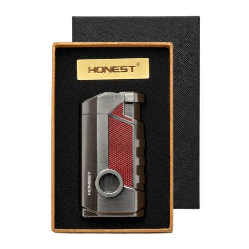 Зажигалка Для Сигары Тройное Пламя С Пробойником Honest