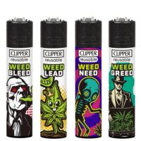 Зажигалка Кремниевая Clipper Weed Rhyme